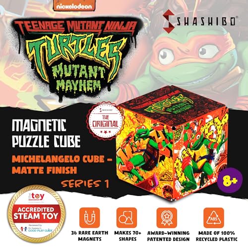 Image of Shashibo Teenage Mutant Ninja Turtles Magnetic Puzzle Cube, Fidget Toy