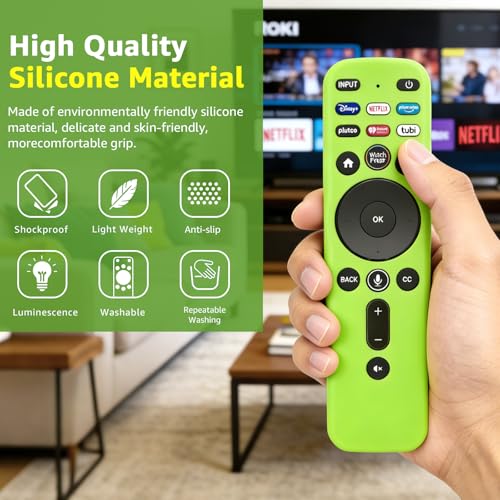 Image of [2Pack] Climberer Cover for VIZIO XRT260,Smart TV Remote Control Replacement Glow in Dark Protective Skin Case - Blue & Green (XRT260)
