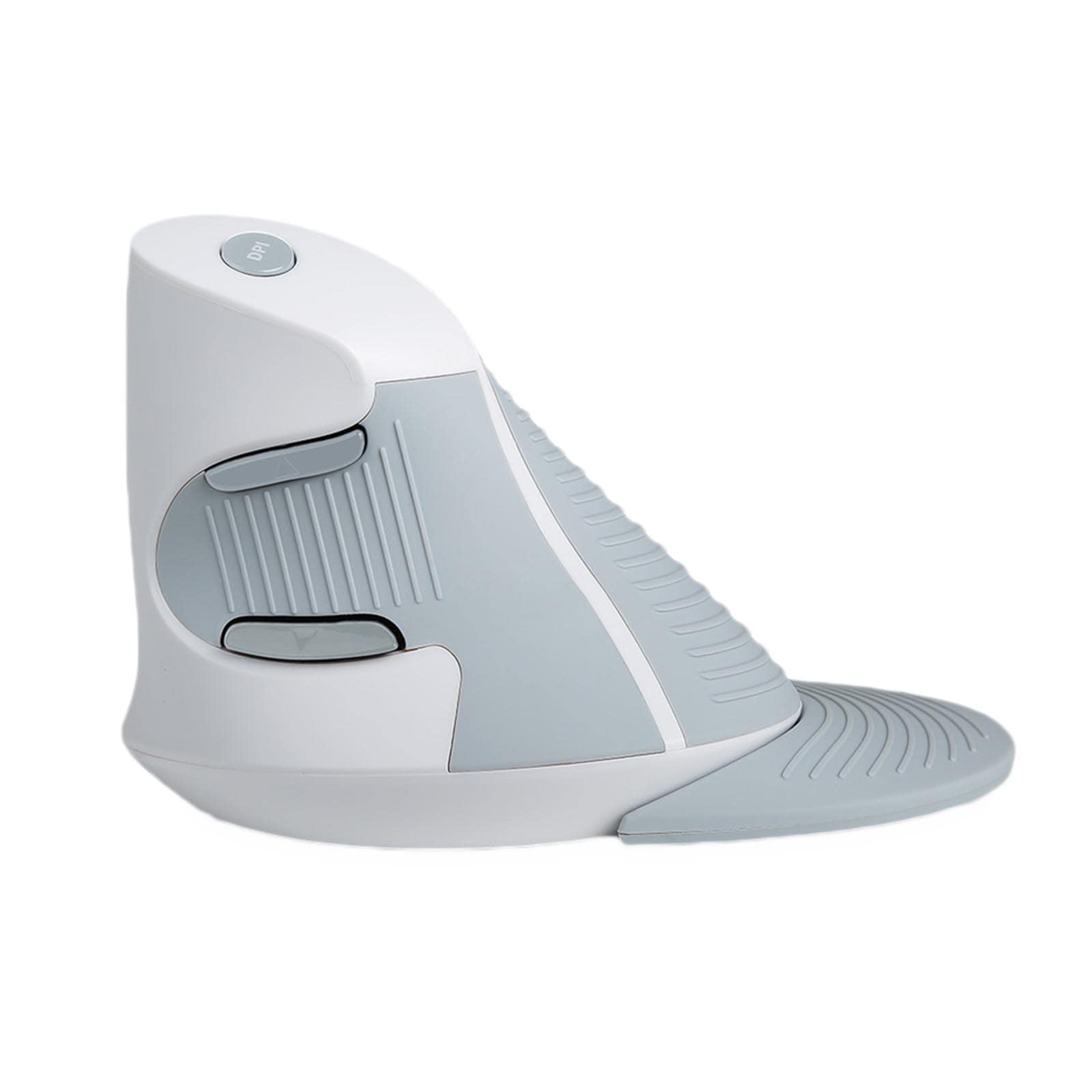 Mysz Bezprzewodowa mysz komputerowa do laptopa USB do gier z akumulatorem ergonomiczna mysz urządzenie wskazujące zrównoważona w pionie symetryczna odłączana regulacja DPI dłoni(White)