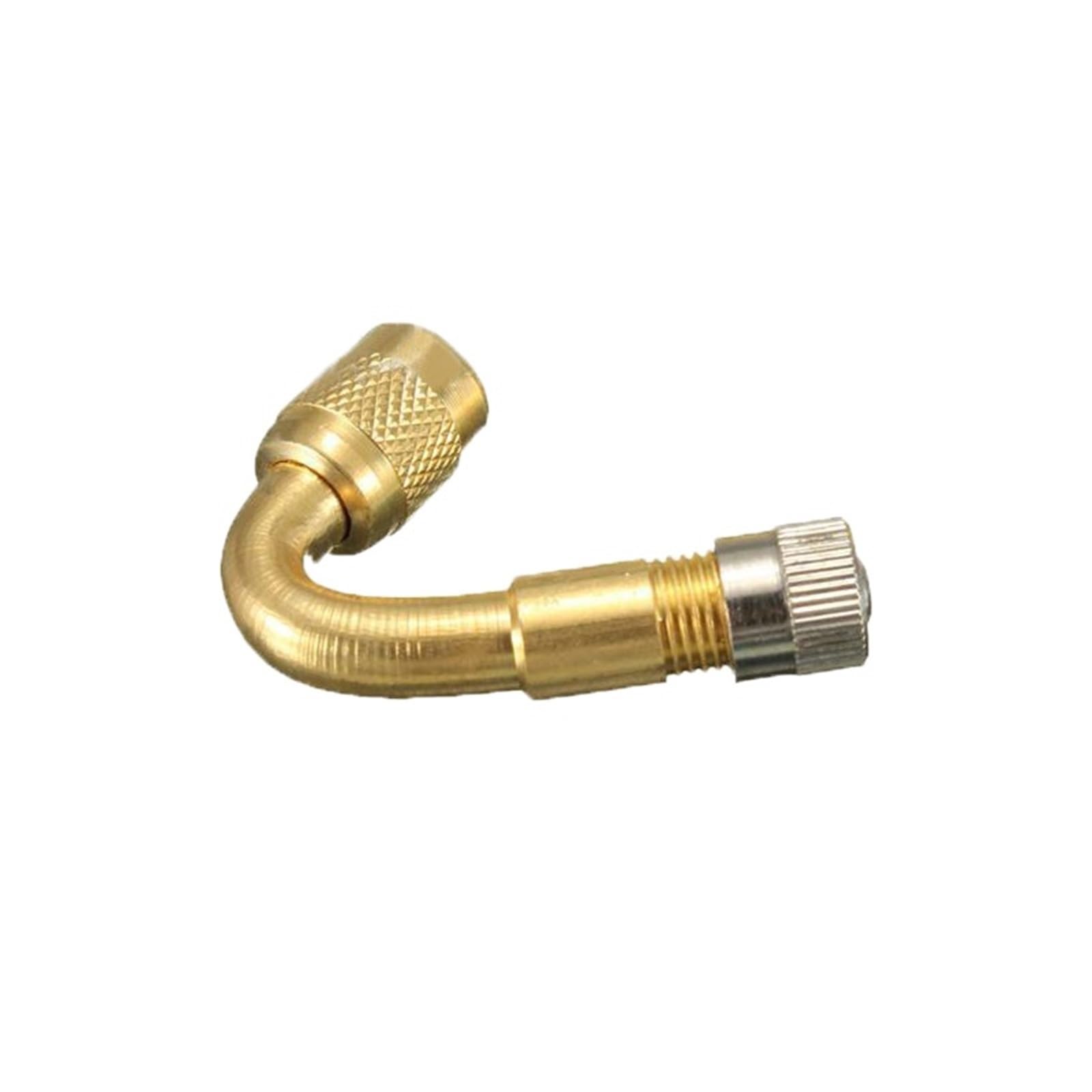 SWVYDC 45/90/135 Degree Angle Brass Air Tyre Valve Stem With Extension Adapter For Car Truck Motorcycle Motorcycle Wheel Hub(45)