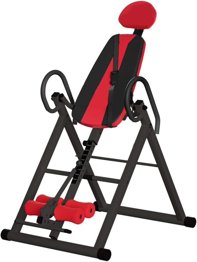 Adjustable Height Inversion Table Gravity Inversion Equipment Without Shoulder Rest Foldable Back Stretcher Machine Home Gym Therapy Trainer Chair ( multicolor )-image-17