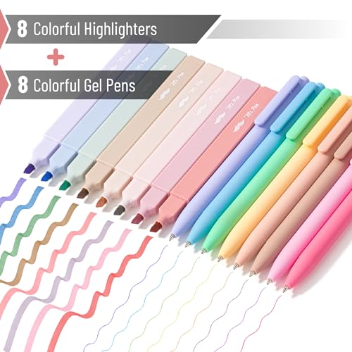 Mr. Pen Aesthetic 16 Pack Colored Gel Pens & 200 Sheets Sticky Tabs - No Bleed Highlighters for Bible Pages - Image 3