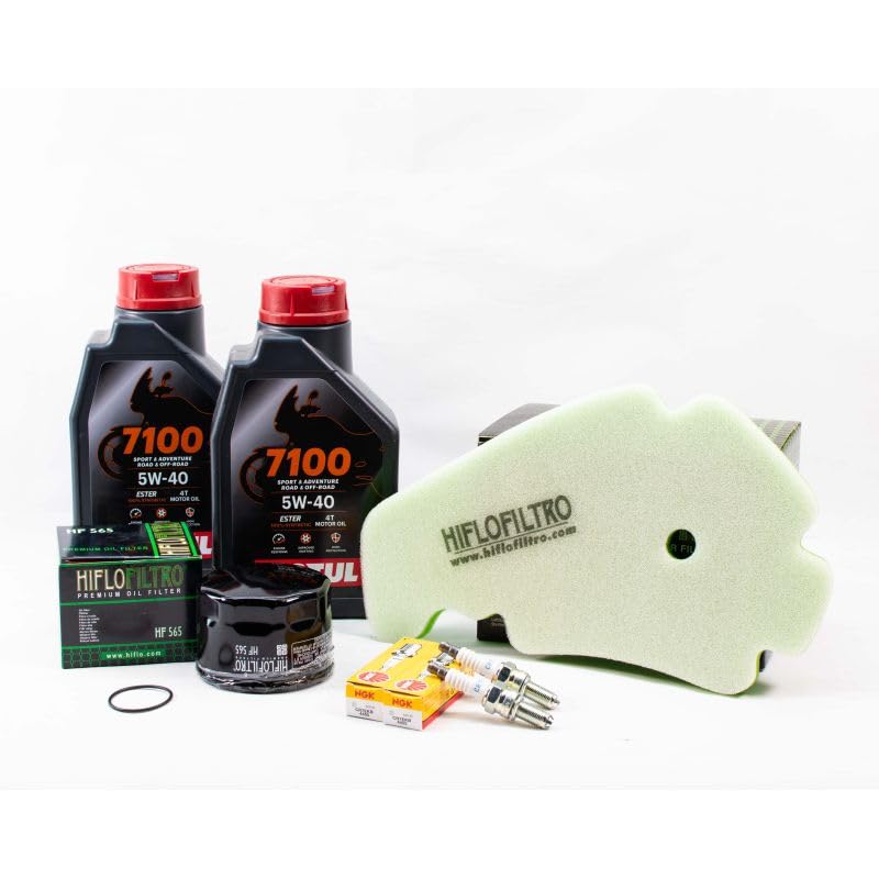 Kit Révision Filtres Bougies pour PIAGGIO MP3 500 LT ie Business ABS de 2016 à 2018 - MTL 7100 5w40 2L