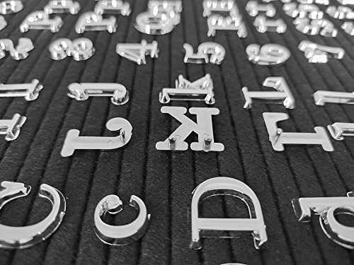 G Gamit Shiny Silver Letters And Heart-Shaped Felt Letter Board Message Sign #TOP3