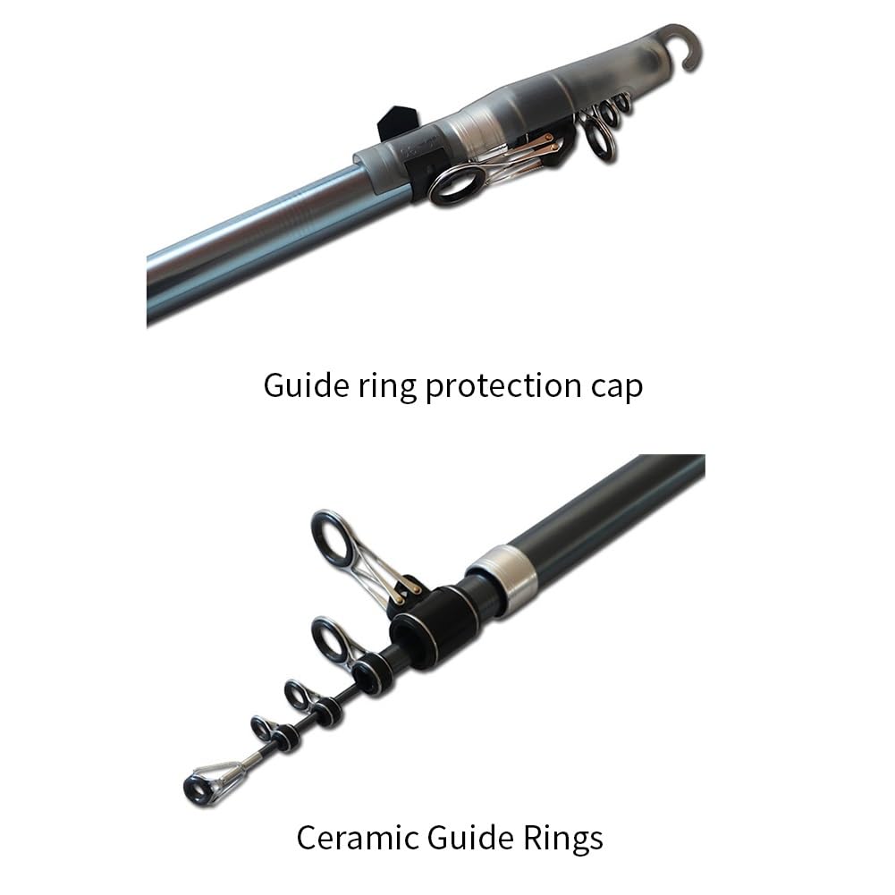 TUJISEK Telescopic Fishing Rod 3.9m 4.5m 5.4m Fishing Pole High Carbon Sea Rod Super Stiff Casting Rod Long Sections for Men Women Portable(Size:3.9m) : Sports & Outdoors