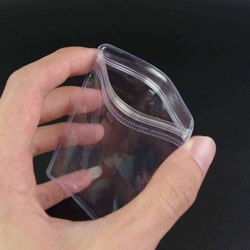 VASANA 50PCS PVC Jewelry Self Seal Pouch Transparent Anti Tarnish Zipper Lock Bag for Jewelry Earring Ring Necklace Organizer (7 * 10cm) - Image 4