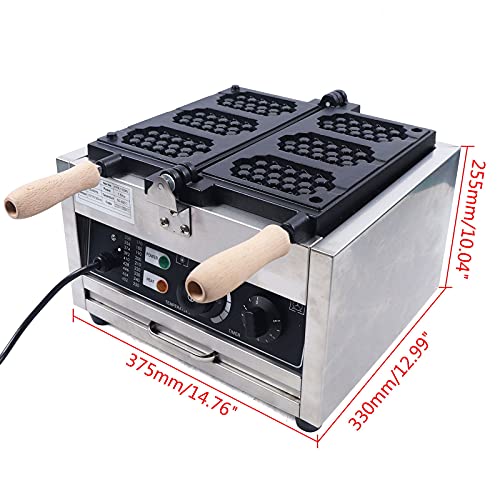 Electric Waffle Maker Machine 1500W 110V Nonstick Electric Honeycomb Waffle Pop Maker, Commercial Stainless Steel Waffle Maker, Temperature And Time Control, For Restaurant Bakeries Snack Bar Home 50~300℃ #TOP5