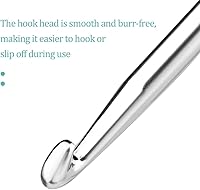 Vista 3 de Gancho de ganchillo de 5,5 mm, mango ergonómico para manos artríticas, agujas de tejer extra largas para principiantes y lana para crochet (5,5 mm)
