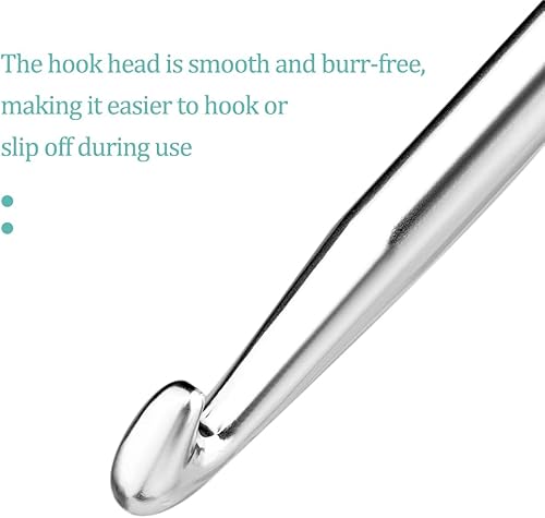 Vista 3 de 5.5 mm Crochet Hook, Ergonomic Handle for Arthritic Hands, Extra Long Knitting Needles for Beginners and Crocheting Yarn (5.5 mm)