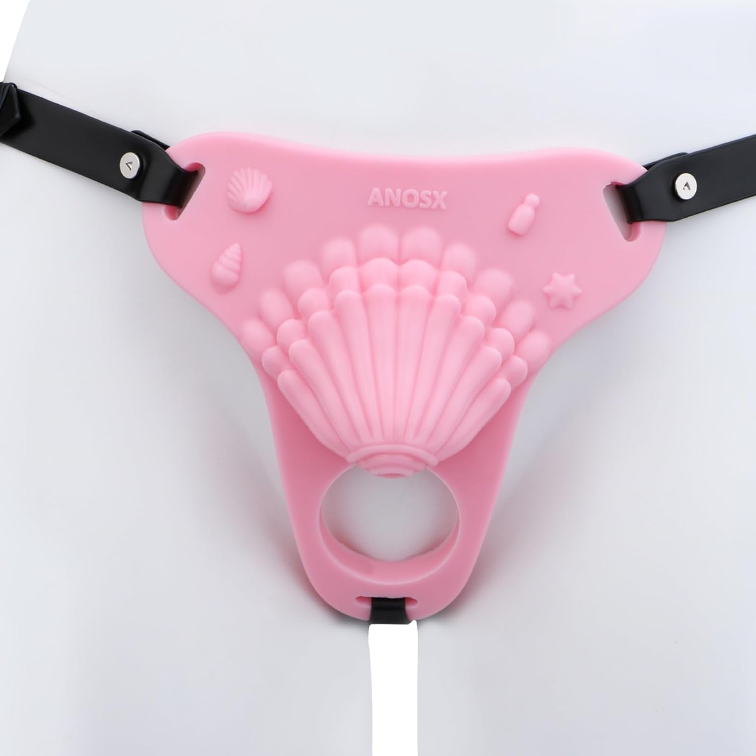 Strap On Chastity Penis Cage Wearable Silicone Chastity Device with Shell Textures BDSM Penis Bondage Adult Sex Toy for Men