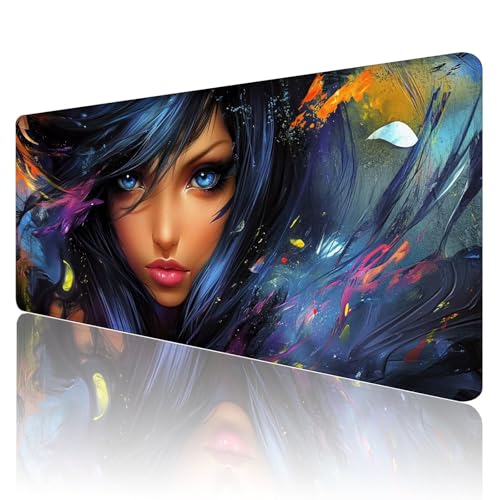 Tapis de souris fille dessin animé pour la décoration de bureau PC