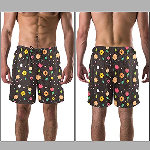 Short de plage à séchage rapide fleuri pour vos vacances d'été - 3