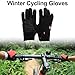 Hihaha Black Winter Cycling Gloves Windproof Touchscreen Thermal Gloves m Windproof Warm Bicycle Gloves 1 Pair