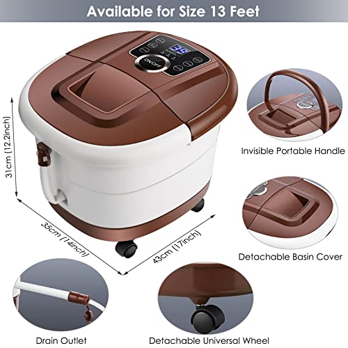 Ovitus Foot Spa Bath Massager Motorized Spa Massage Rollers With Heat Bubble Jets, Foot Bath Tub With Adjustable Temperature, Time Setting Super Large Size Pedicure Spa, Salt & Tea Tree Oil Available #TOP1
