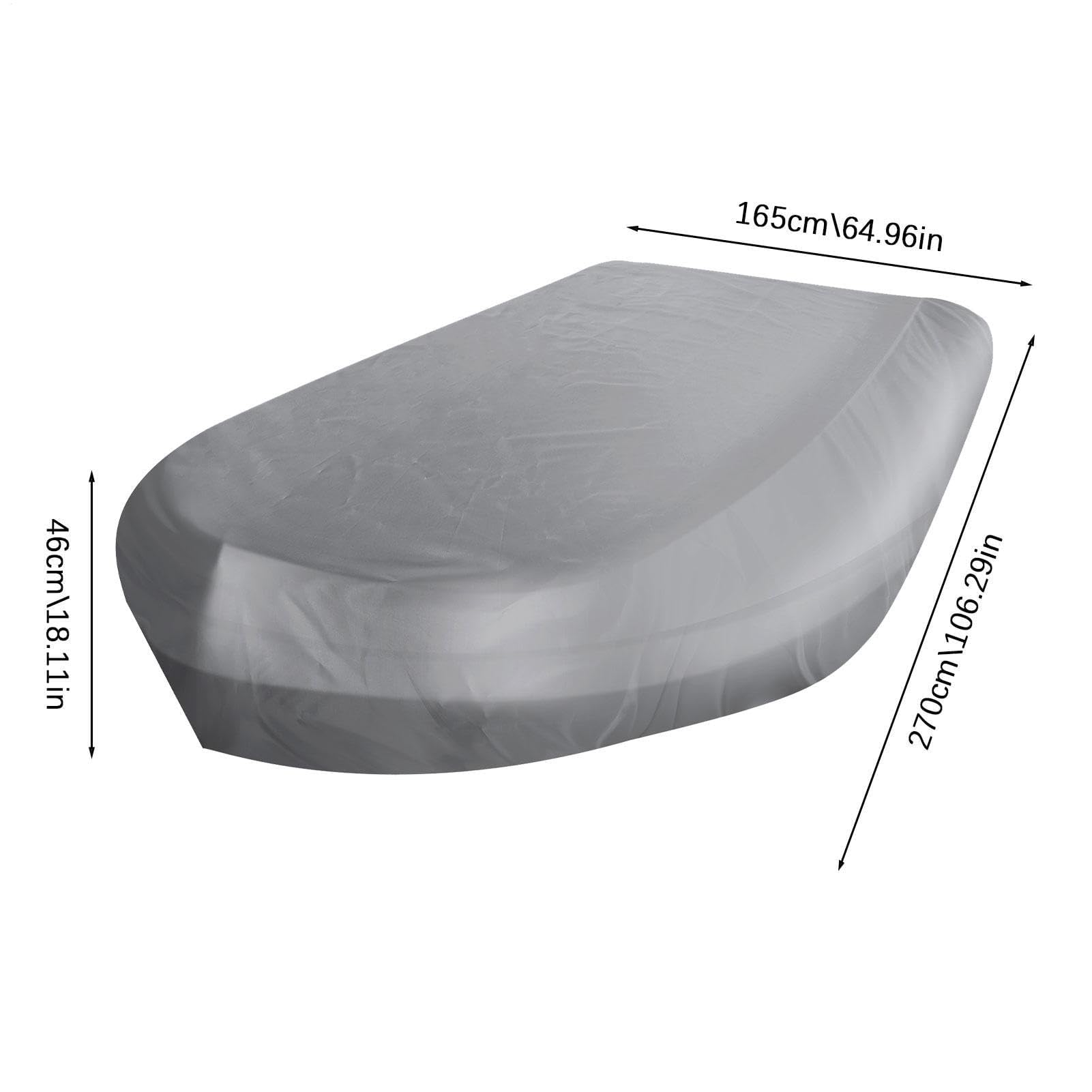 Bâche Bateau Pneumatique Étanche – Housse De Protection Anti-UV pour Bateau Gonflable, Résistante À La Pluie, Poussière Et Soleil, Protection Extérieure Durable (270 * 165 * 46cm)