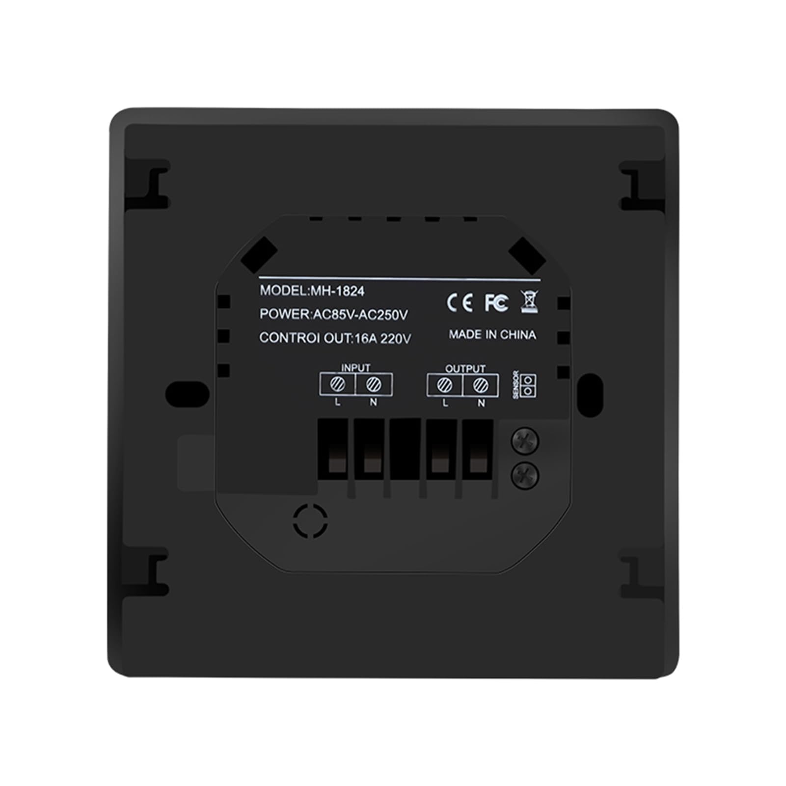Inteligentny termostat Wi Fi 16A Cyfrowy regulator temperatury do elektrycznego ogrzewania podłogowego - ekran dotykowy LED do montażu na ścianie Programowalny system kontroli