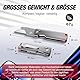 FLISSA Klappmesser Teppichmesser, Titan CNC-gefrästes Universalmesser, Cuttermesser mit Schnellwechselklinge, Ideale Geschenke für Männer und Frauen, mit extra 10 Klingen
