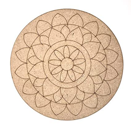 Glimpsekart Engraved Mandala MDF Base for DIY | 8.INCH_(Set of 6) (6)-image-45