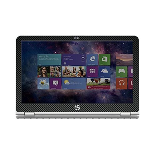 Black Carbon Fiber Skin Decal Wrap Skin Case + Semi Black Keyboard Cover Compatible With Hp Envy X360 M6 Series M6-W101Dx M6-W102Dx M6-103Dx M6-105Dx 15.6" Laptop #TOP3