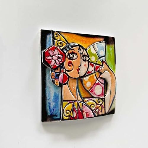 Abstract Art Ceramic Tile, Modern Decorative Wall Tile, Colorful Artistic