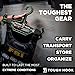 Tough Hook Original Multipurpose Heavy Duty Hanger, USA Made, Anti-Slip, 200 lb Capacity, Ideal for Tactical Gear, Body Armor, Scuba, Fitness Vests, 1 Black Plastic Piece