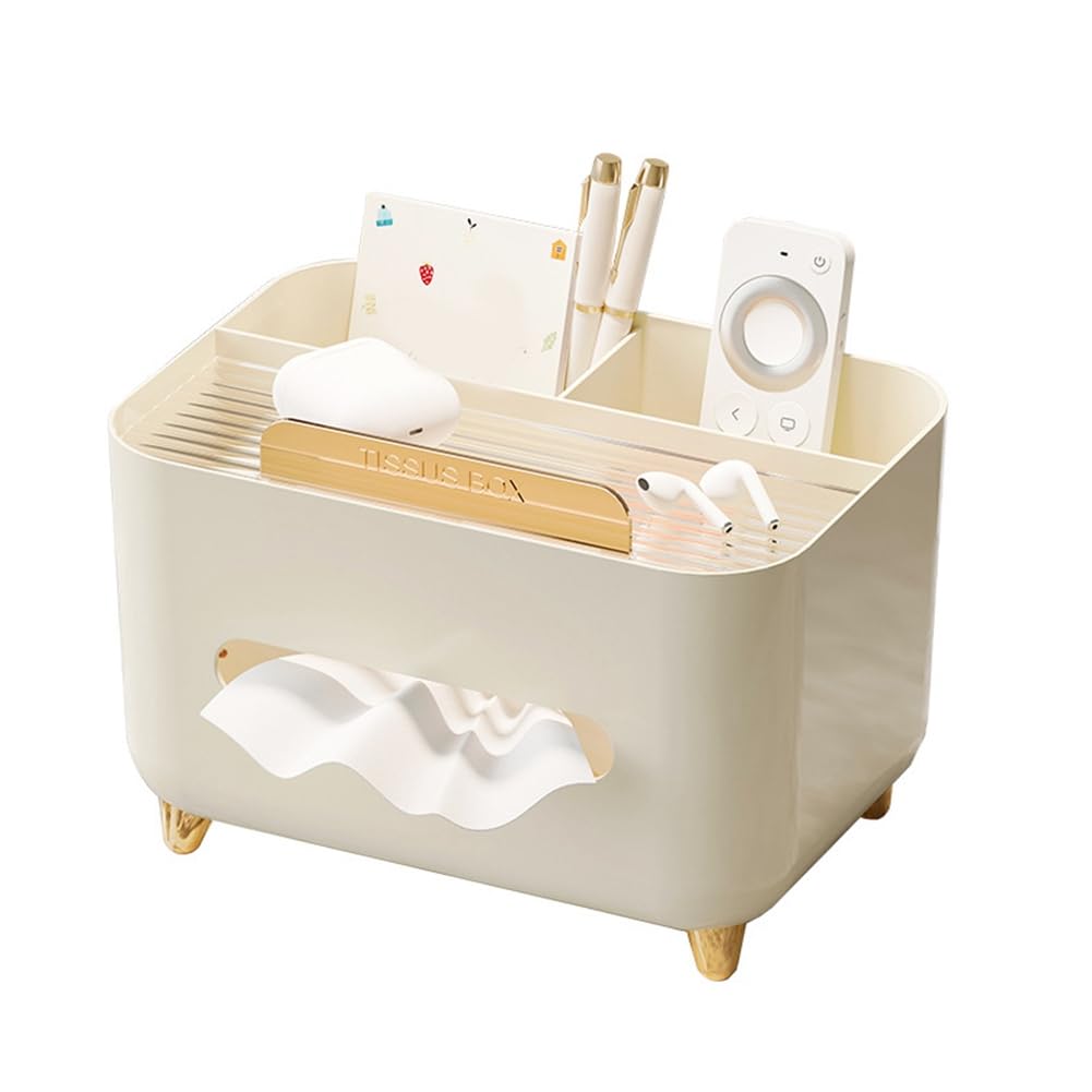 CTRLZS Multifunctional Tissue Box Holder, Modern Tissue Dispenser, Tissue Cover Nightstand Organizer, C