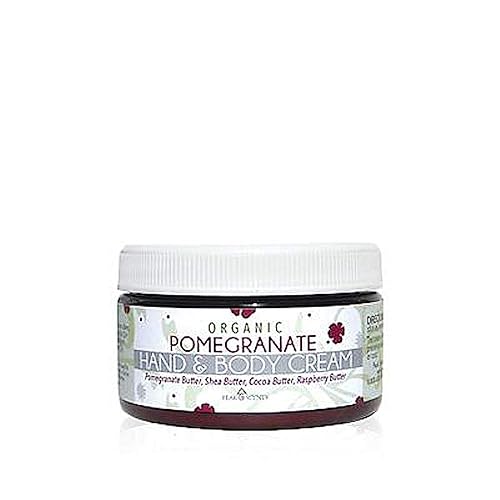 Organic Rose Phyto3 Crema de manos y cuerpo de granada - Loción a base de plantas, rica en antioxidantes, vitamina C y E, crema iluminadora y