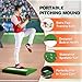 Yes4All Portable Pitching Mound and 2 Baseballs, Pitchers Mound Baseball, Softball Pitching Mound with Antifade Turf and Regulation Pitching Rubber 30 x 30 x 4 Inch for Indoor and Outdoor.