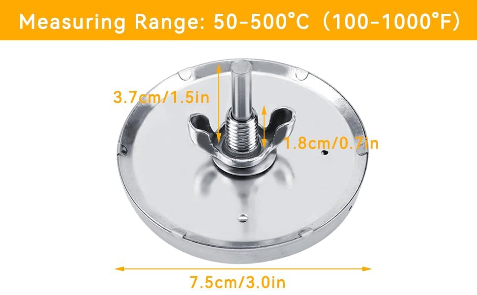 Miniatura 6 de Termómetro de horno de 100  1000 , medidor de termómetro de lectura instantánea de acero inoxidable para hornear, horno eléctrico, ahumador,