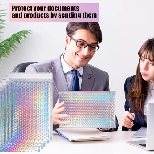 xlehoely Envelopes com bolhas metálicas de 30 peças, envelopes acolchoados de poliéster, envelopes h