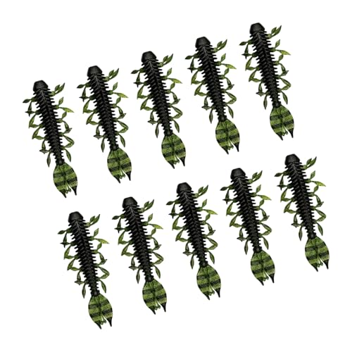 10pcs High Buoyancy Shrimp Soft Baits with Curved Tail Realistic Detailing for Freshwater Saltwater Shaking Shrimp Soft Lures Re