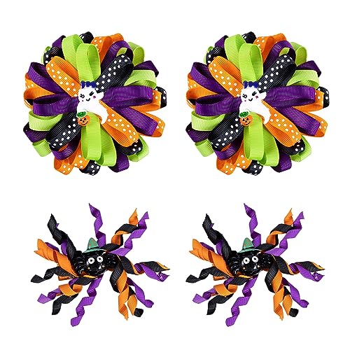 Halloween-Korker-Hairbow-Clips-Girls-Spider-Ghost-Pumpkin-Curly-Corker-Ribbon-Cheer-Bow-Alligator-Barrette-Pins-Handmade-Cute-Costume-Outfit-Decor-Accessories-Kids-Favor-Gift