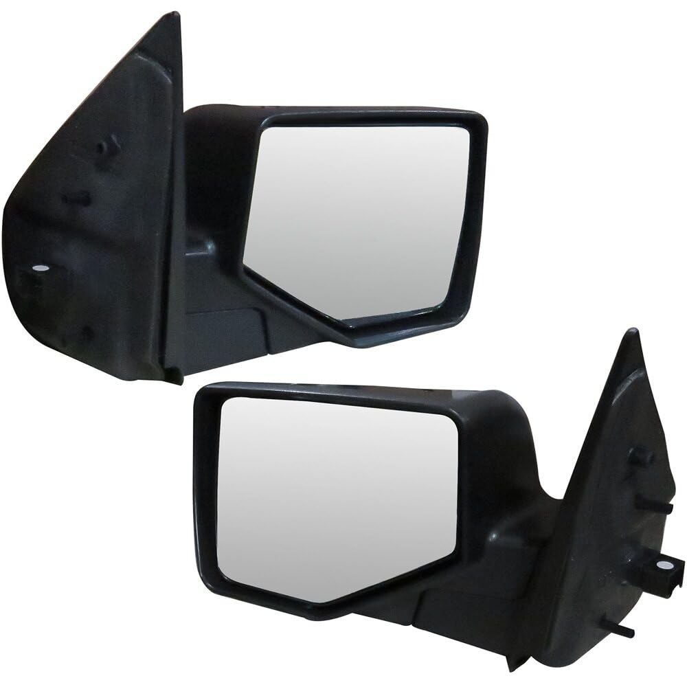 Right Side Mirror For 2008-2011 Ford Focus - Manual, Textured Black (AM Autoparts)