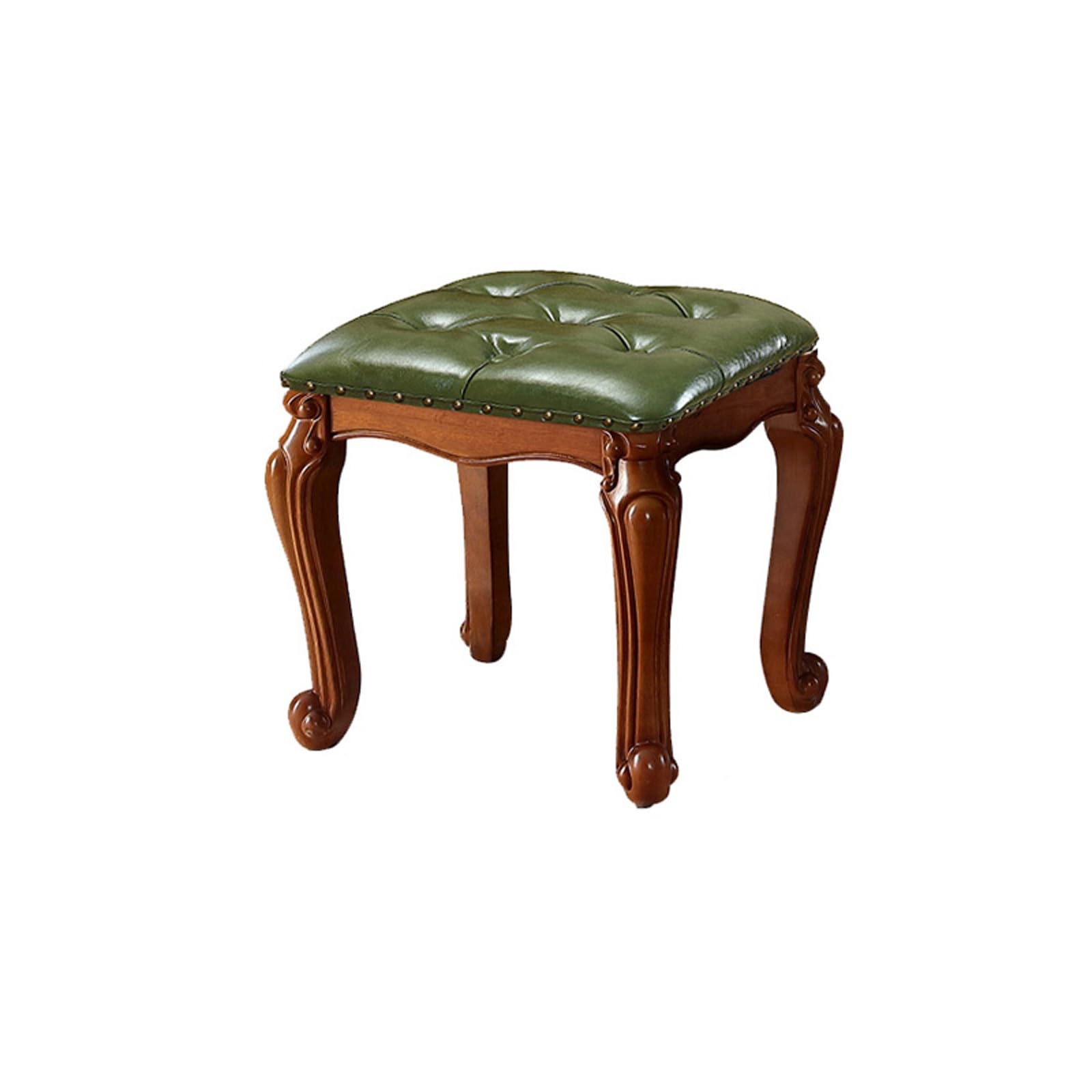 Table basse basse rectangulaire et repose-pieds rembourré en bois