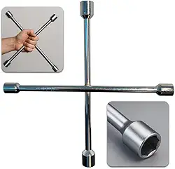 Chave De Roda Cruz Aço Universal Estrela Carro 17 19 21 23mm