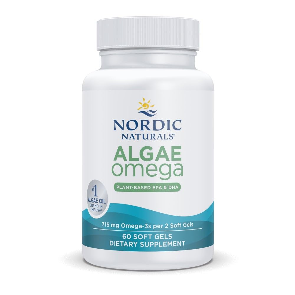 Nordic Naturals Algae Omega, 715mg Vegan EPA+DHA, Plant-Based - 60 Count