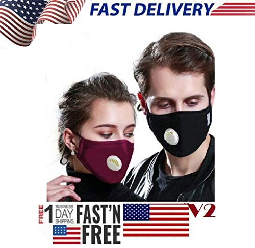 TSSPLUS Mask Activated Carbon Filter Respirator Mouth-muffle Anti-fog PM2.5, Reusable Safety Cotton,Activated Carbon