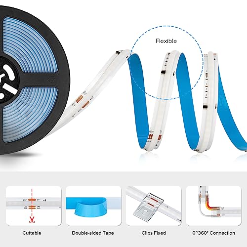 Tira LED RGBW 24 pies con conector y controlador miniatura 3