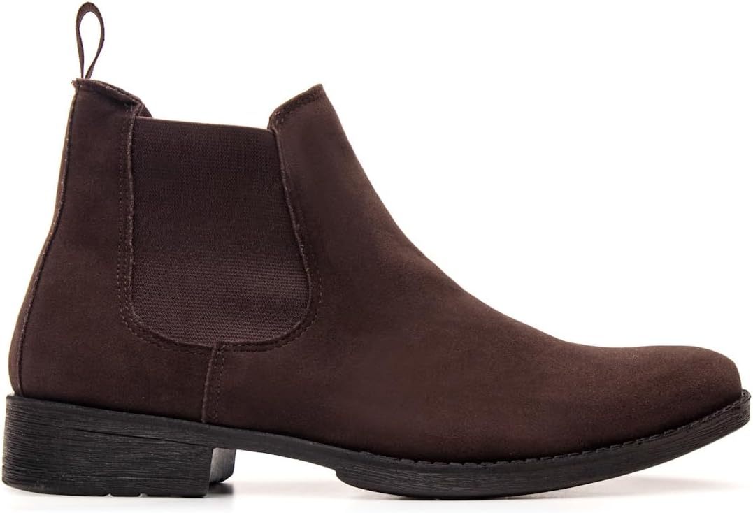 Bota Chelsea Masculina Casual Confortável em Camurça Elegante