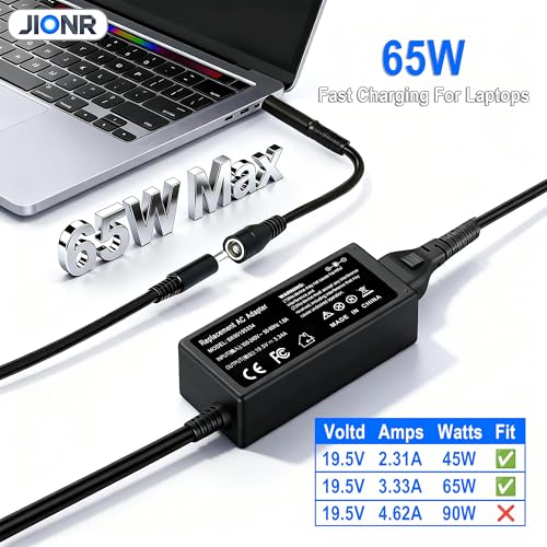 65W Laptop Charger Compatible with Dell Inspiron 15 14 13 11 16 17 15-7000 15-5000 15-3000 17-7000 17-5000 17-3000 13-7000 11-3000 2 in 1,3558 3181 5100 5535 5555 5559 5567 XPS 9350 9360 Power Cord by JIONR - Image 2