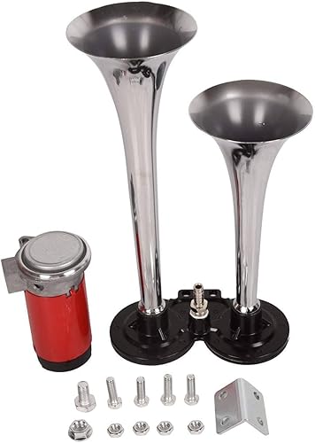 TOPAZ Doble trompetas Super ruidoso coche eléctrico cuerno 1000DB 12V/24V camión barco tren altavoz