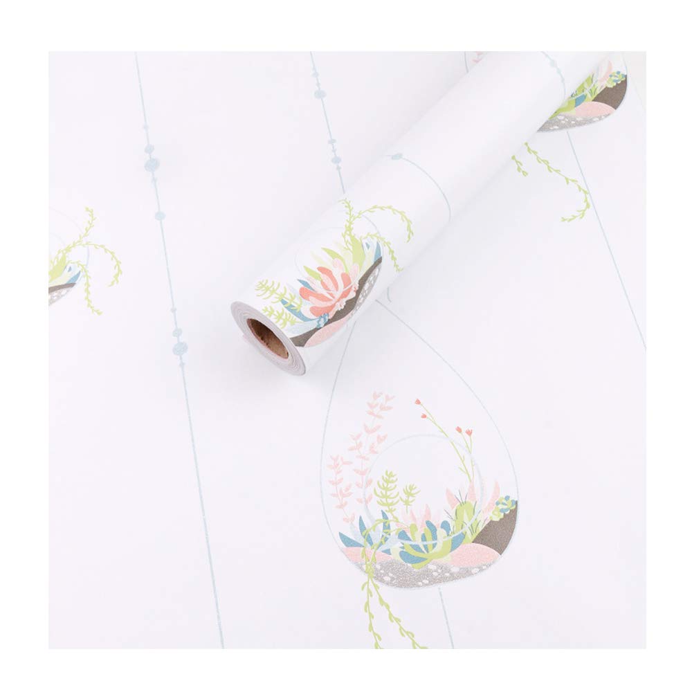 Yifasy White Shelf and Drawer Liner 17.7x118 Inch Self Adhesive Console Cabinet Sticker Protect Tabletop Waterproof Paper Waterweeds