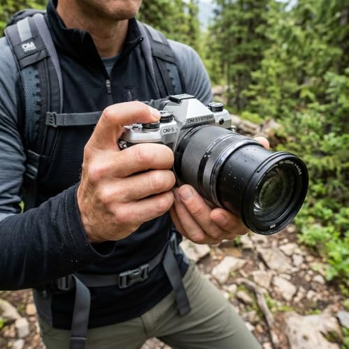 OM SYSTEM OM-5 Mark II Cámara Micro Cuatro Tercios, Incl. Objetivo M.Zuiko Digital ED 14-150mm II, Sensor Live Mos de 20 MP, estabilización de Imagen de 5 Ejes, Sellado IP53 contra la Intemperie - imagen 8