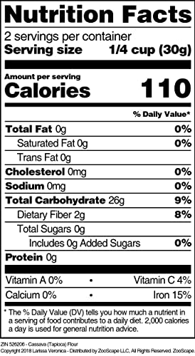 Cassava (Tapioca) Flour (4 oz, ZIN: 526206) - 2 Pack image 5