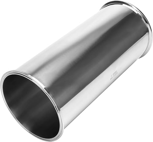 Miniatura 4 de DERNORD Tubo de carrete sanitario con extremos de abrazadera, tubo redondo sin costuras de acero inoxidable 304 con brida de virola de triple