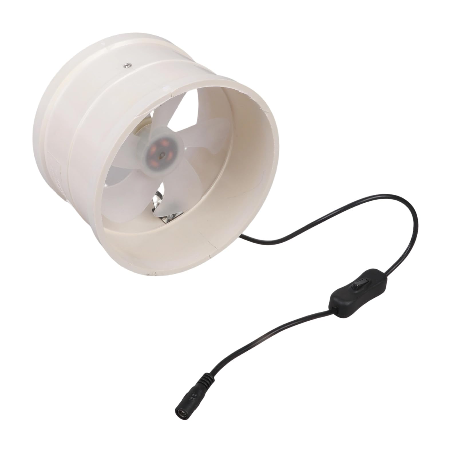 Buxuaaaa Solar Compatible 160Mm Pvc Exhaust Fan 12V Multi-Purpose Strong Airflows In Various Spaces Solar Fan