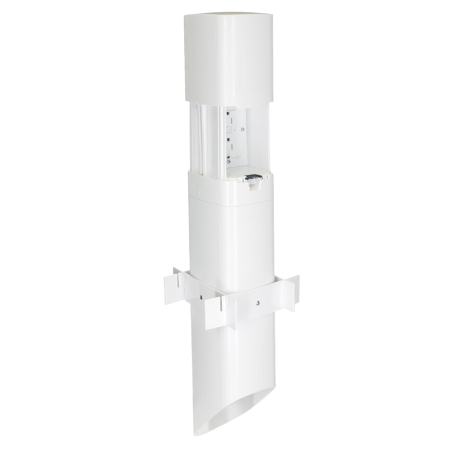 TayMac PP55GW ParkPost Outdoor Power Enclosure Kit with TR/WR GFCI White Power Enclosure with GFCI