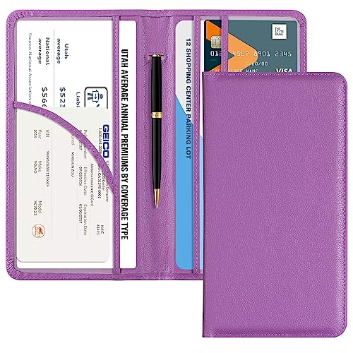 Image of CoBak Car Registration and Insurance Holder | Vehicle Glove Box Organizer, Auto Truck Compartment Document Case with Magnetic Closure for Insurance & Driver License