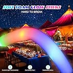 204Pcs Foam Glow Sticks Bulk,Foam Light up Sticks with 3 Modes Colorful Flashing,Light up Foam Sticks,Glow Sticks for Wedding,Glow in The Dark foam Sticks for Wedding, Multi-Item Party Favor Packs - Image 5