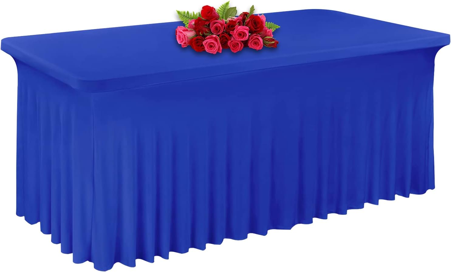 Dololoo Spandex Table Skirts 6ft for Rectangle Table, Table Cover for